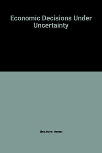 Cover image for Economic decisions under uncertainty