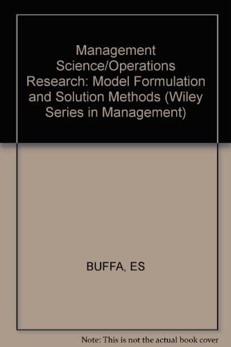 Cover image for Management science/operations research
