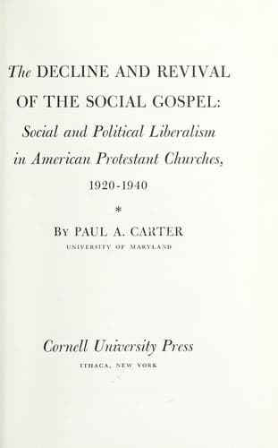 The decline and revival of the social gospel