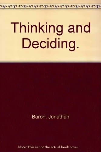 Cover image for Thinking and deciding