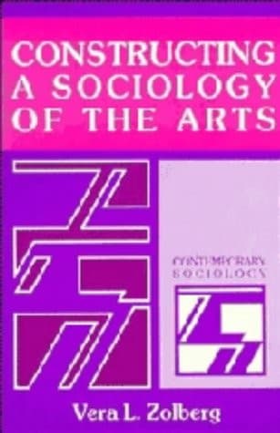 Cover image for Constructing a sociology of the arts