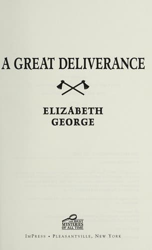 Cover image for A great deliverance