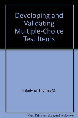 Cover image for Developing and validating multiple-choice test items