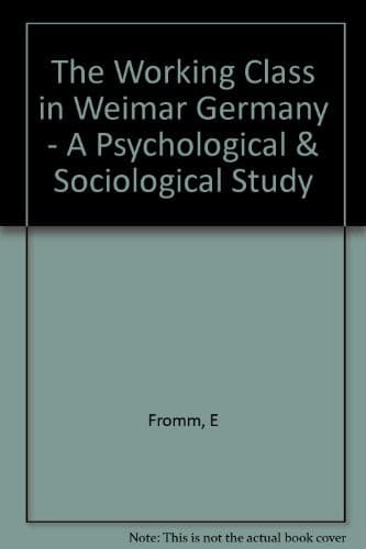 Cover image for The working class in Weimar Germany