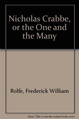 Cover image for Nicholas Crabbe or the one and the many.