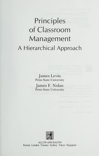 Cover image for Principles of classroom management