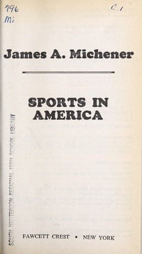 Cover image for Sports in America