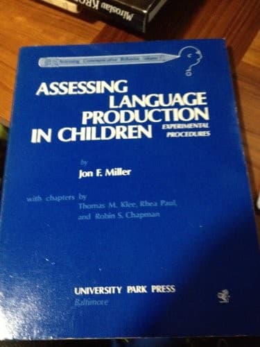Cover image for Assessing language production in children