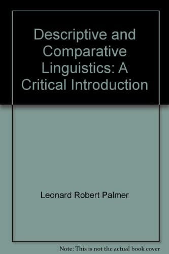 Cover image for Descriptive and comparative linguistics