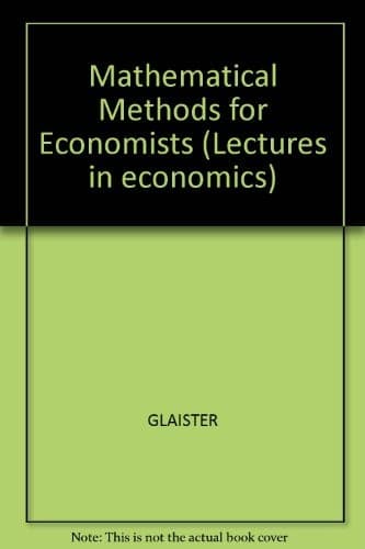 Cover image for Mathematical methods for economists