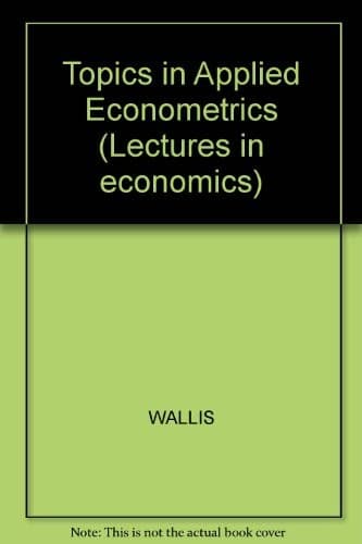 Cover image for Topics in applied econometrics