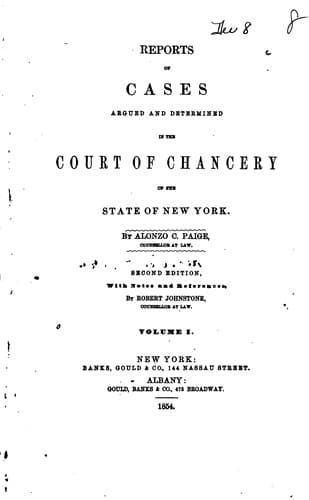 Reports of cases argued and determined in the Court of Chancery of the State of New-York [1828-1845]