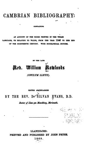 Cambrian bibliography