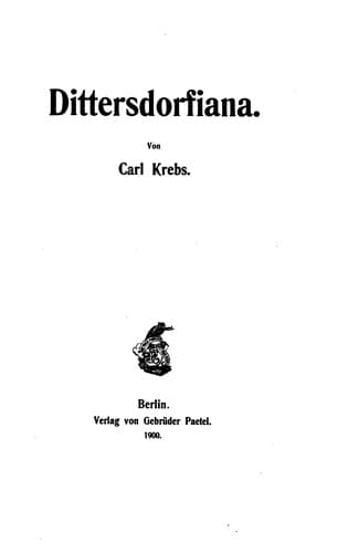 Dittersdorfiana