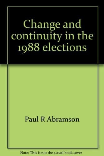 Cover image for Change and continuity in the 1988 elections