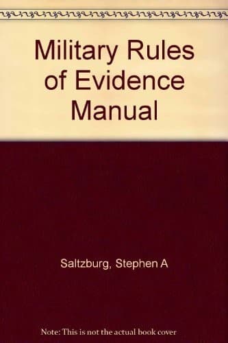 Cover image for Military rules of evidence manual