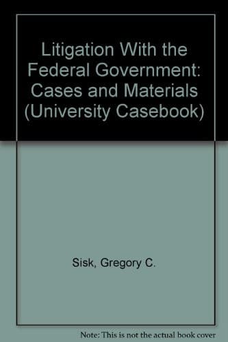 Cover image for Litigation with the federal government