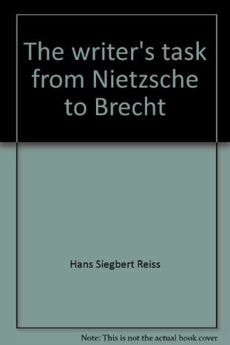 Cover image for The writer's task from Nietzsche to Brecht