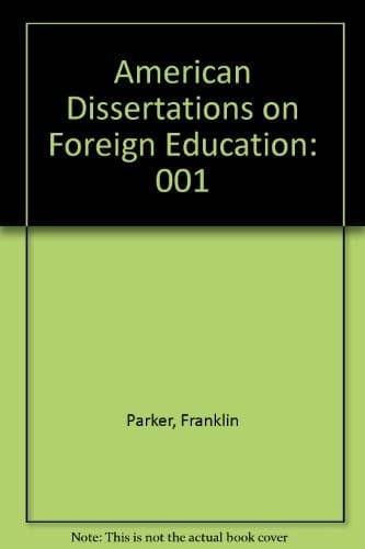 Cover image for American dissertations on foreign education