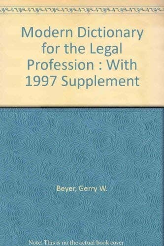 Cover image for Modern dictionary for the legal profession