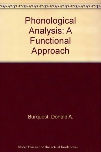 Cover image for Phonological analysis