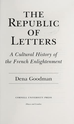 Cover image for The republic of letters
