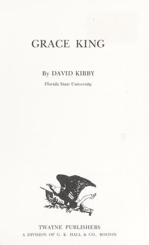 Cover image for Grace King