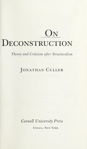Cover image for On deconstruction