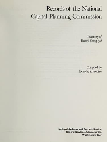 Records of the National Capital Planning Commission
