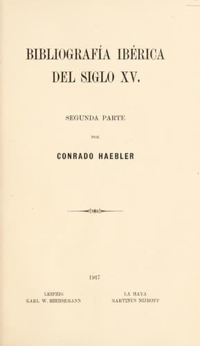 Bibliografía ibérica del siglo XV