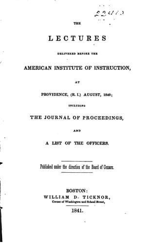 Annual Meeting of the American Institute of Instruction