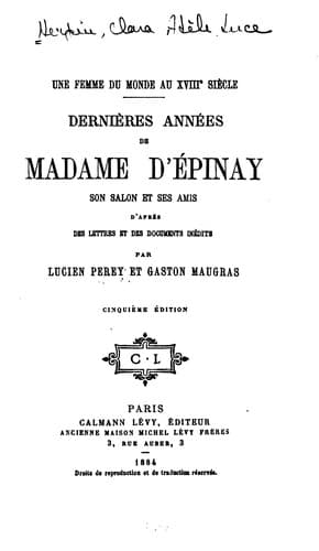Une femme du monde au XVIIIe siècle