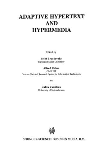 Cover image for Adaptive Hypertext and Hypermedia