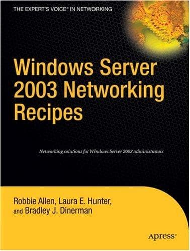 Cover image for Windows Server 2003 Networking Recipes