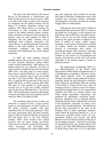 Annual review of developments in globalization and regional integration in the countries of the ECSWA Region, 2006