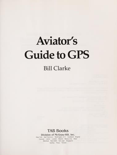 Cover image for Aviator's guide to GPS