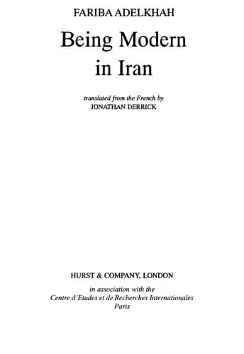 Cover image for Being modern in Iran