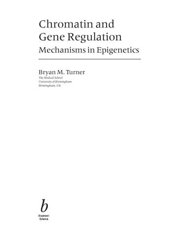 Cover image for Chromatin and gene regulation