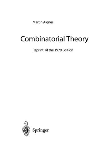 Cover image for Combinatorial theory