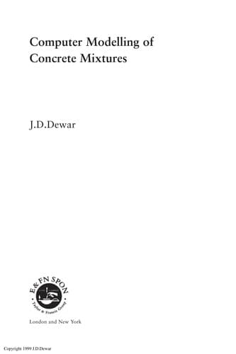 Cover image for Computer modelling of concrete mixtures