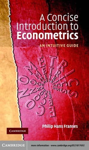 Cover image for A concise introduction to econometrics