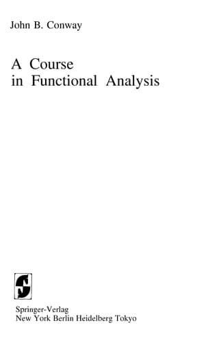 Cover image for A course in functional analysis