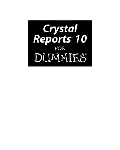 Cover image for Crystal reports 10 for dummies