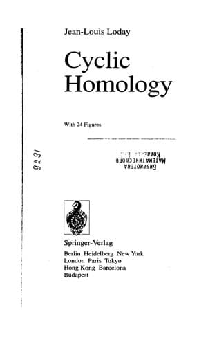 Cover image for Cyclic homology