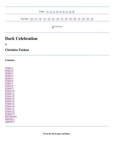 Cover image for Dark Celebration