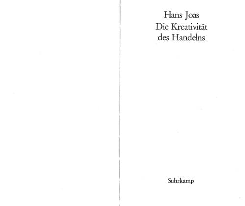 Cover image for Die Kreativität des Handelns