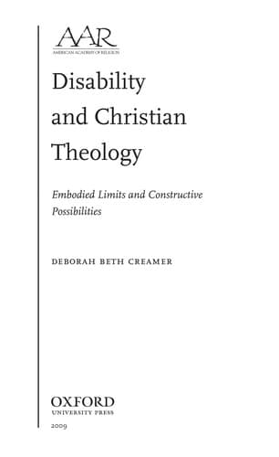 Disability and Christian theology