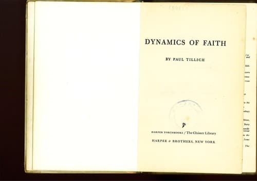 Cover image for Dynamics of faith.