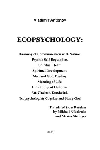 Ecopsychology