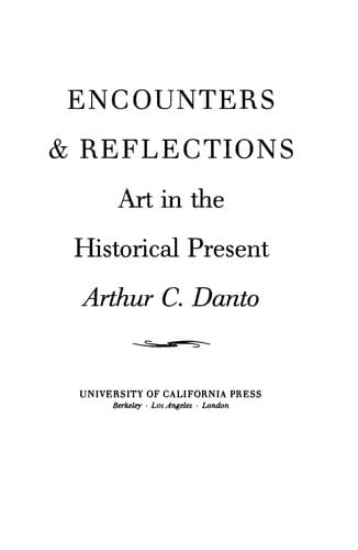 Cover image for Encounters & Reflections
